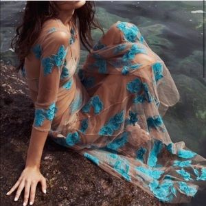 For love and lemons orchid maxi in blue